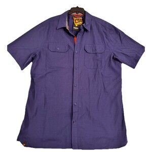 HAWX Work Gear LT Navy Short Sleeve Work Shirt Button Front Utility NWT